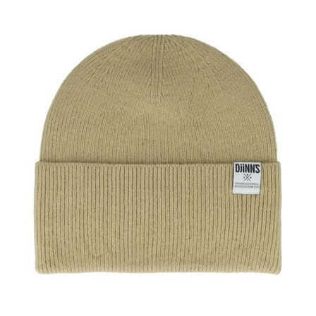 Djinns - Beige cuff Beanie - Basic Beanie Wool Beige Cuff @ Hatstore