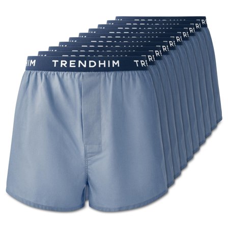 Medium - AirFeel | 10-Pack Black & Light Blue Loose-fit Cotton Boxers for Men