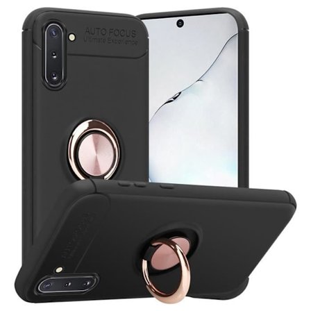 Fodral till Samsung Galaxy NOTE 10 Fodral i SVART - ROSE GOLD Fodral Fodral Skyddsfokusring Silikon TPU
