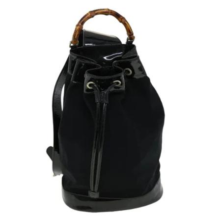 Gucci Vintage, Pre-owned Bucket Bags Zwart, Dames, Maat:ONE Size,Canvas