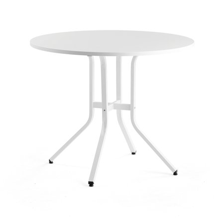 Tisch VARIOUS, Ø 1100 x 900 mm, weiß/ weiß