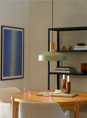 Elvas taklampe Ø38 - grønn/tre