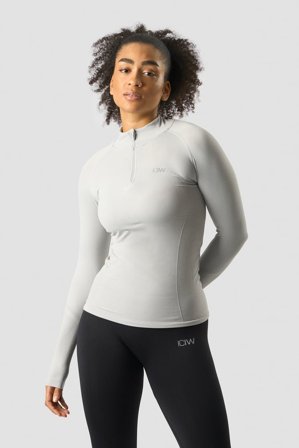 ICANIWILL - Everyday Seamless 1/4 Zip Wmn Light Grey - Langermet - Dame - ICIW