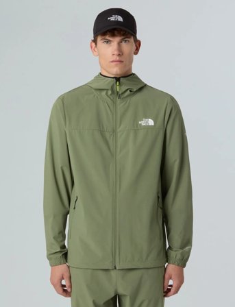The North Face M Mountain Athletics Hooded Wind Jacket - Green - S