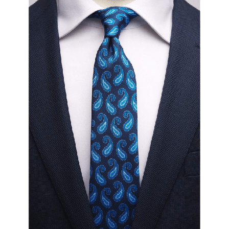 John Henric Tie Paisley Kostymtillbehör Herr Blå 6,5
