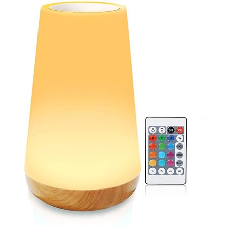 Nattlys, Sengelampe til Soveværelse, Lille LED-Bordlampe, Smart Touch-Betjening