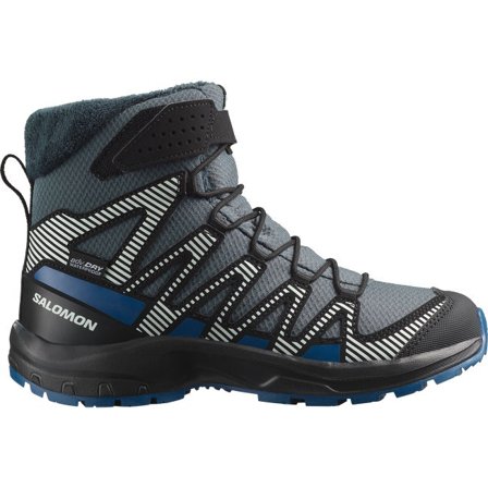 Salomon - Dla dzieci - Buty dla dzieci Xa Pro V8 Winter Waterproof - Turbulence / Black / Dark Blue - 37