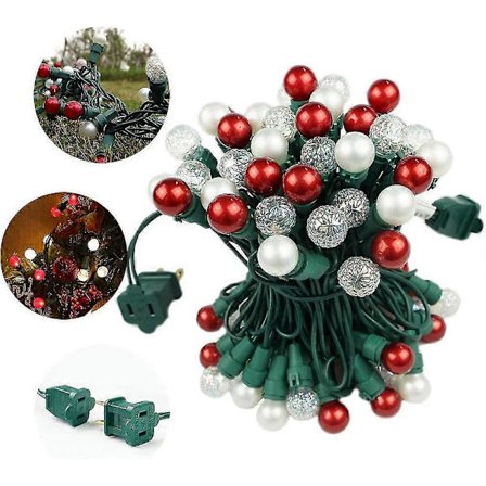 LED Udendørs Lyskæde 5,8 m 70 LED Julelys Flerfarvet UL Certificeret Globe Lyskæde