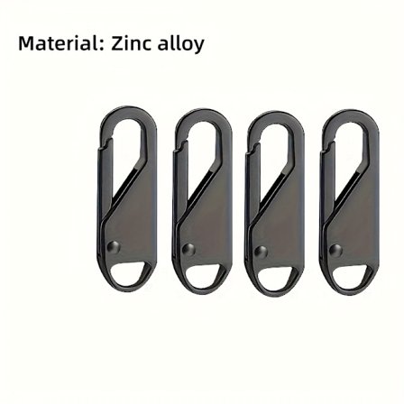 4 uppsättningar dragkedjeersättningar - 4 typer av dragkedjekläppar, designade för att ersätta dragkedjor på bagage, kläder, jackor, ryggsäckar, 