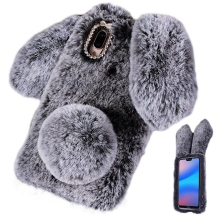 Bunny Huawei P20 Lite kuoret - Tummanharmaa