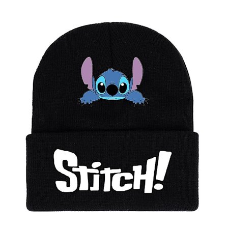 Unisex Lilo Stitch Tegneseriefigur Trykt Strikket Hue Vinter Varm Ski Hue Gave