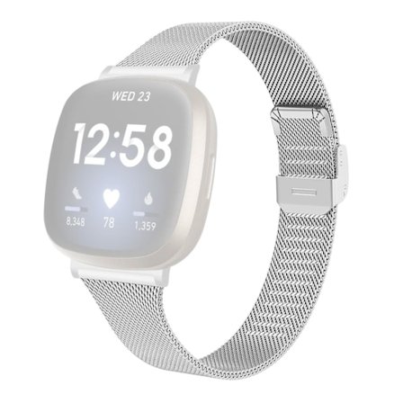 Kompatibel med Fitbit Versa 4/Sense 2 klocka i rostfritt stål Milanese Smart Band Ersättningsarmband