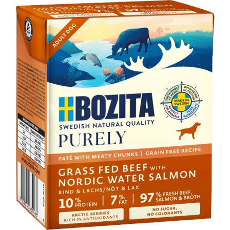 Bozita Hund - Purely Paté Laks 370 g - Hund - Hundefôr & hundemat - Våtfôr & våtmat - ZOO.no