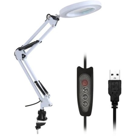 LED Magnifying Lamp, Foldable Desk Lamp, Reading Lamp
