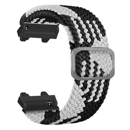 Amazfit T-Rex 2 flätat klockarmband i nylon - Svart / Vit