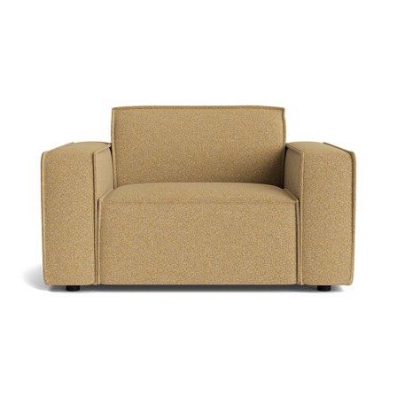 Lyon Sessel Moderner Sitzkomfort Puente Gelb Uni-Muster Wohnzimmer Möbel Ergänzung zum Sofa Bequemer Polstersessel Breite 80cm Design