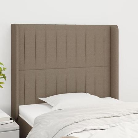 Vidaxl Huvudgavel Med Kanter Taupe 93x16x118/128 Cm Tyg Taupe