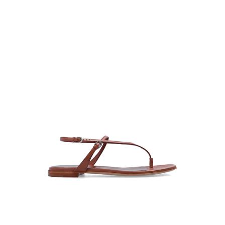 Emporio Armani, Leather sandals Bruin, Dames, Maat:38 EU,leer