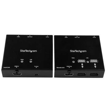 StarTech HDMI over CAT6 Extender with 4-port USB Hub - Remote HDMI over CAT5 or CAT6 - 165 ft (50m) - 1080p (ST121USBHD) -
