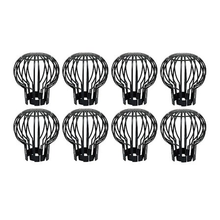 8 stk. plastrennebeskyttere, nedløpsbladvakt, nedløpsfilter, avløpsrørbeskytter mot smuss og rusk (FMY)