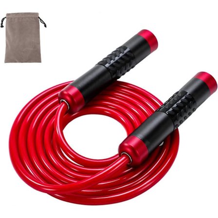 Viktat hopprep för kvinnor, män, tungt hopprep med justerbart tjockt PVC-rep, kullagerhandtag i aluminiumlegering med halkskydd