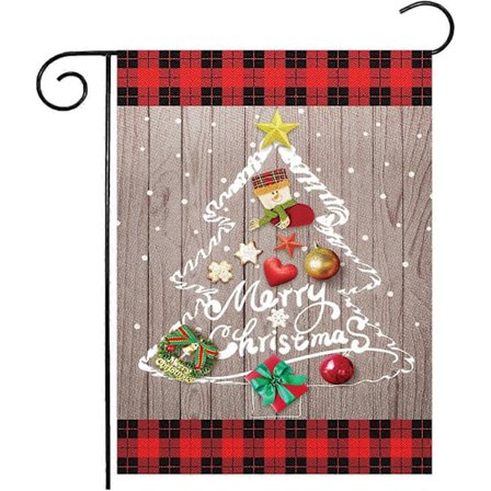 12x18 Tommers Sesongbaserte Hageflagg Dobbeltsidig Lin Juledekorasjon Høst Hageflagg for Utendørs (LGL)