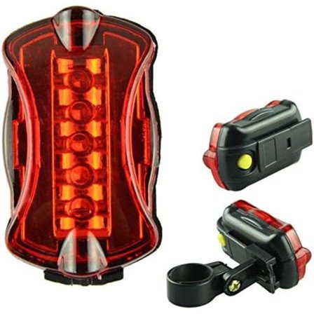 Utendørs Dynamisk Sikkerhetsvarsel Lommelykt 5 LED Vanntett Sykkel