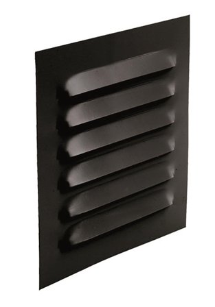 ABC Vent ABC-GC Jalousirist Sort, med stos Ø 100 mm, Ventilation