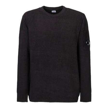 C.p. Company, Round-neck Knitwear Zwart, Heren, Maat:S,Cotton