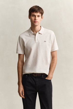 GANT Herren Regular Fit Piqué Poloshirt (M) Beige