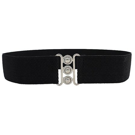 Bælter til Kvinder Vintage Elastisk Bælte Retro Sygeplejebælte Elastisk Sort Korsetbælte