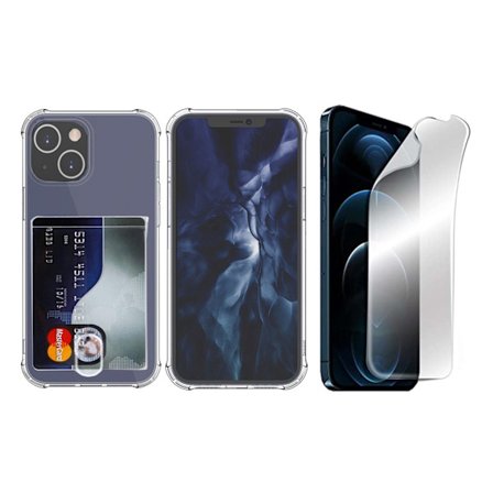 iPhone 13 - 1 Set Skal med Korth llare & Hydrogel Sk rmskydd