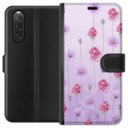 Yhteensopiva Lompakkokotelo Sony Xperia 10 V Petal Reverie Lilac Mist