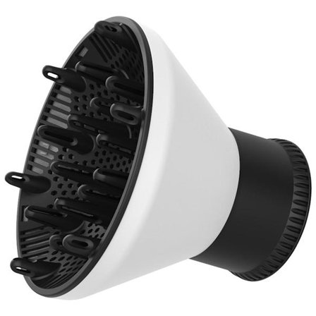 Universal Hår Diffuser med Justerbart Hårføn Feste for Hårføner Dyser 4,2 til 6 cm Diameter Hvit