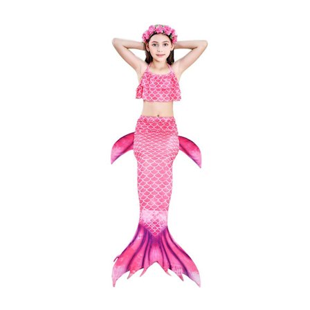3st Kids Mermaid Tail Bikini Set A-150CM A-150CM