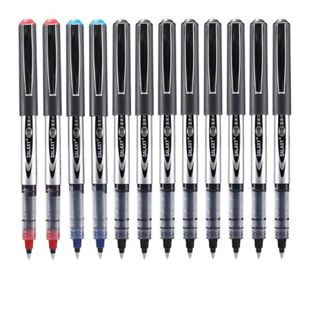 0,5 mm flydende blækpenne til skrivning, journalføring, noter, skole, kontor, sort