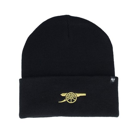 47 Brand - Football Sort cuff Beanie - Arsenal Haymaker Metallic 47 Beanie Black Cuff @ Hatstore