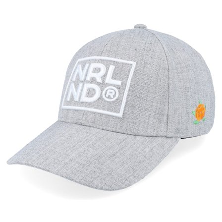 SQRTN - Nrlnd Hooked Cap Heather Grey Adjustable Adjustable Grey Cap - @ Hatstore