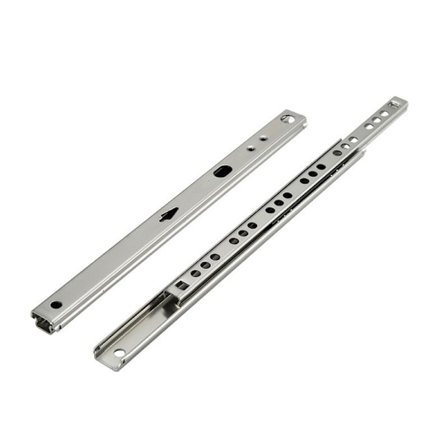 Pakke med 1 par (2 stk) kuleskinner/glideskinner Utdrag Del 17mm x 182mm for skuff