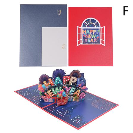 Merry Christmas Card 3d Xmas Pop Up Gratulationskort Present För Hol