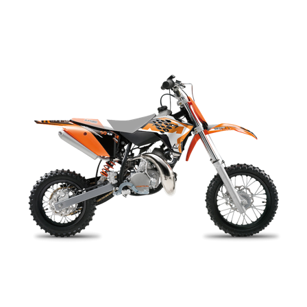 Kit Adesivi Blackbird Dream 4 Arancio-Nero-Bianco - KTM 50 SX 2009-2015