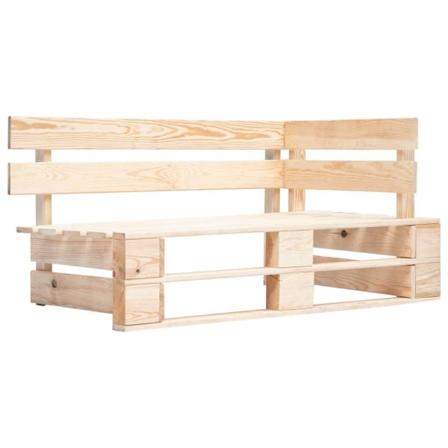 vidaXL Pallsoffgrupp med dynor 6 delar impregnerad furu Beige