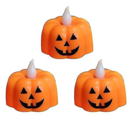Halloween Candle Light Led Ljusstake Lampa Ornament Rekvisita Happy Halloween Party Rekvisita Pumpa Candle Light Heminredning Nytt Pumpkin02x3