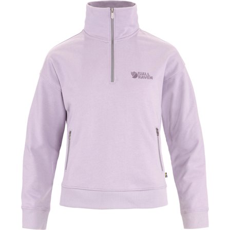 Fjällräven Women's Vardag Half Zip Sweater in Lavender Mist | Size: Large, Cotton