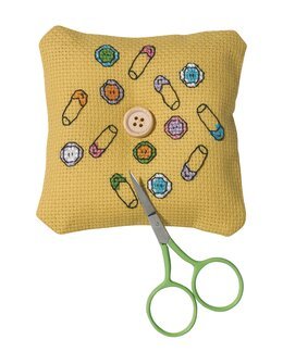 Broderikit Nålepude Gul - Permin