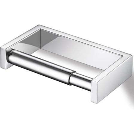 Toiletpapirholder til badeværelse, toiletrulleholder med fjeder