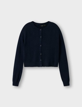 LMTD Nlflodet Ls Short Knit Cardigan Noos - Navy - 158-164