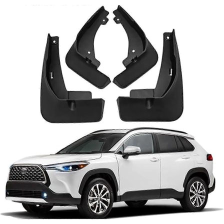 4 stk. bilskvettlapper for Toyota Corolla Cross 2020-2023, skvettlapper, sprutbeskyttere, skjermer, konturformede skvettlapper, sprutbeskyttelsessett,