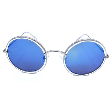 Blå runde solbriller