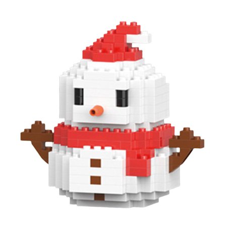 Santa Design Byggeklosser Sett - Julete Mini-klosser med Figurer, DIY Julepynt & Strømpefyll